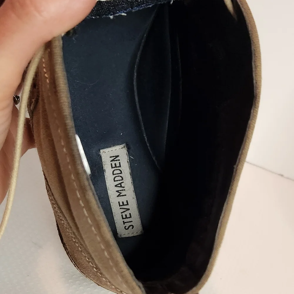 Steve Madden Hanson Desert Boot 9.5 nubuck suede &‎ canvas low boots